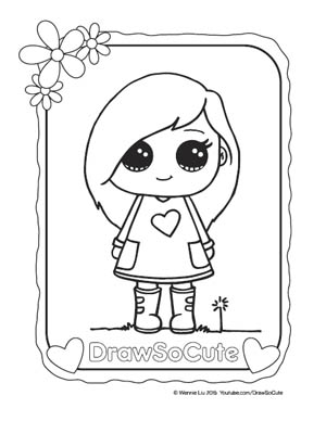 Cute Girls Coloring Pages