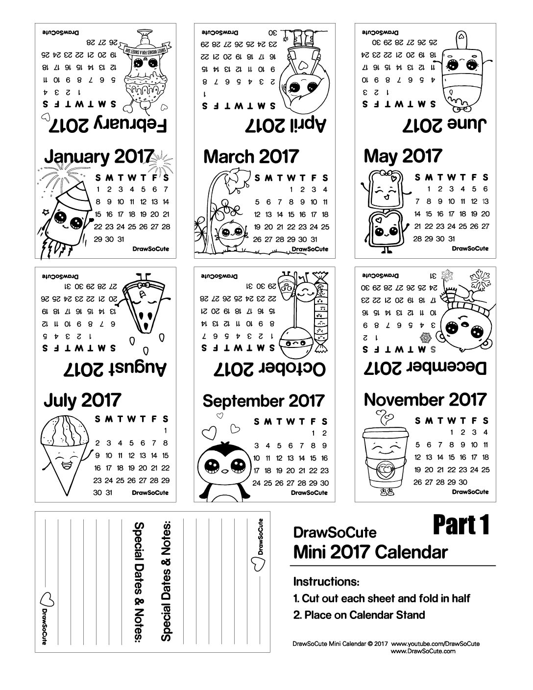 draw-so-cute-calendar-2017-howtomanifestonafullmoon
